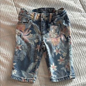 Floral Denim Kids pants - Gap 12-18months